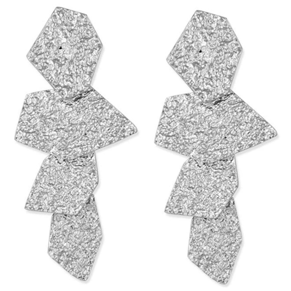 Hammered Statement Earrings - Picture 4 of 4